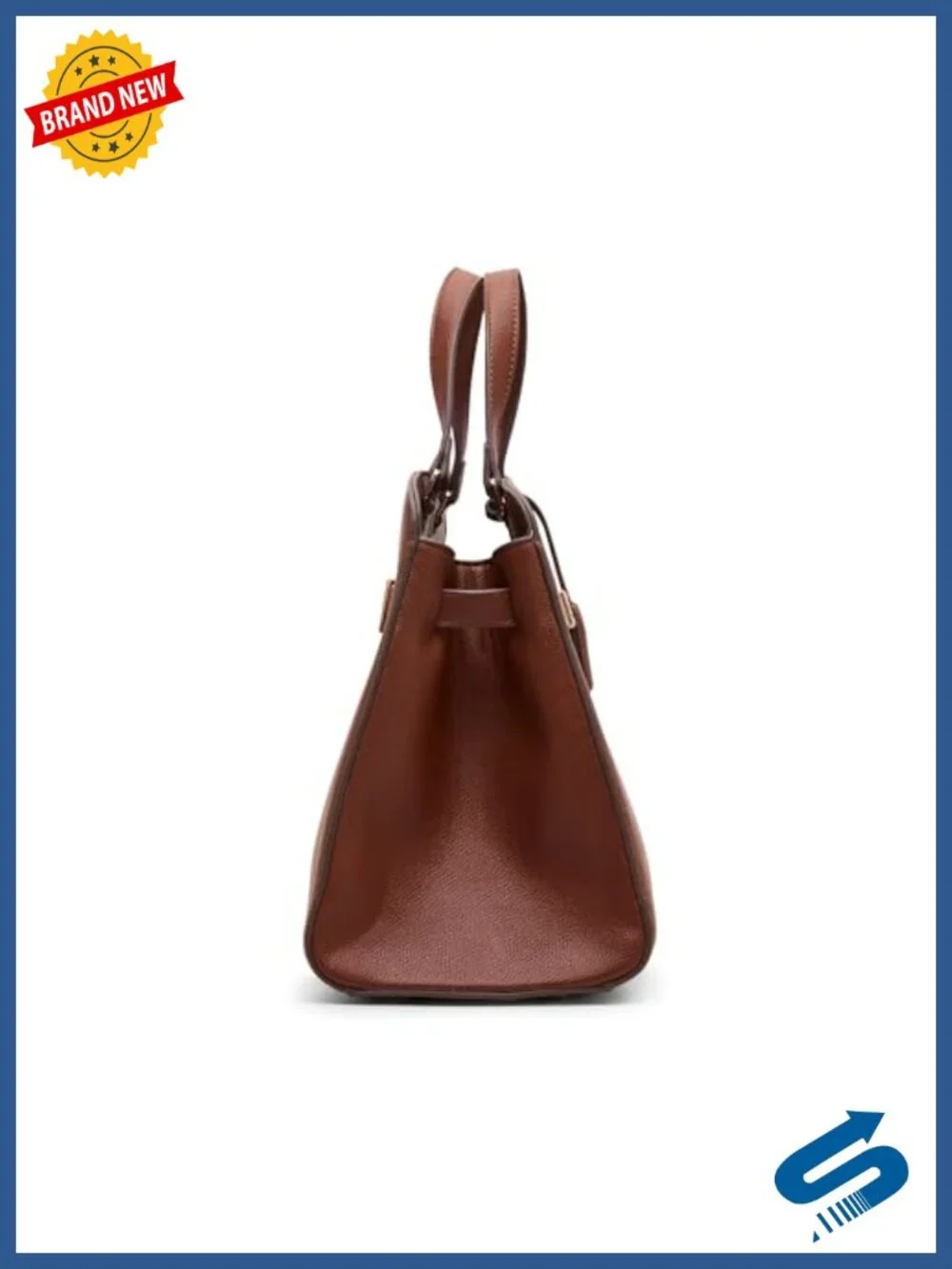 Women's Belted Satchel Handbag with Convertible Strap